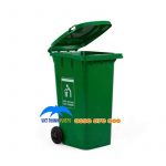 Thùng rác nhựa 240L nắp kín. Hợp chuẩn vệ sinh môi trường