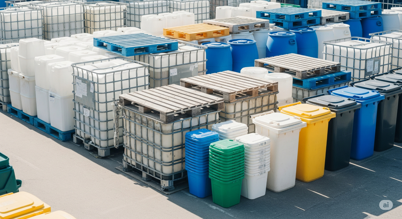 Bảo quản can nhựa, pallet nhựa, thùng phi nhựa và thùng rác nhựa lâu hư