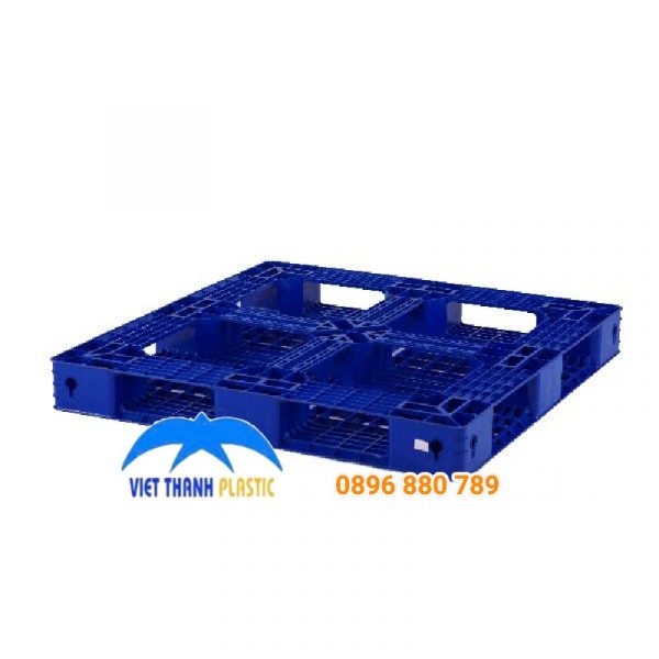 Mặt dưới pallet nhựa liền khối 1 mặt, HDPE, tải tĩnh 1.000kg