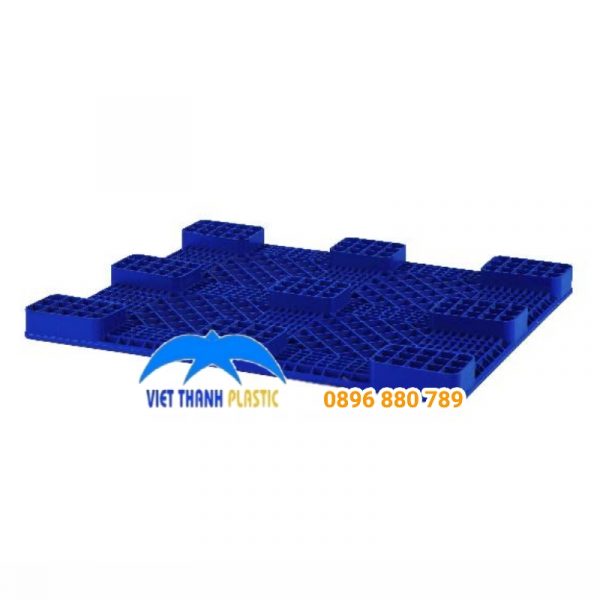 Mặt Dưới Pallet Nhựa Liền Khối 1 Mặt 497T HDPE 1000x1200x78 mm