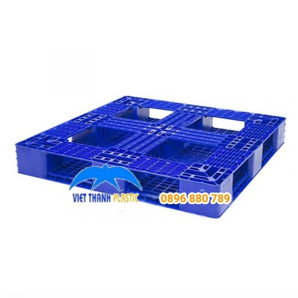 Mặt Dưới Pallet Nhựa Liền Khối 1 Mặt 561 HDPE 1100x1100x150 mm
