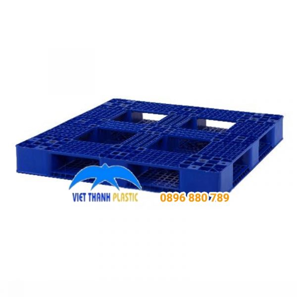 Mặt Dưới Pallet nhựa liền khối 1 mặt 1200x1200x150mm tải trọng lớn
