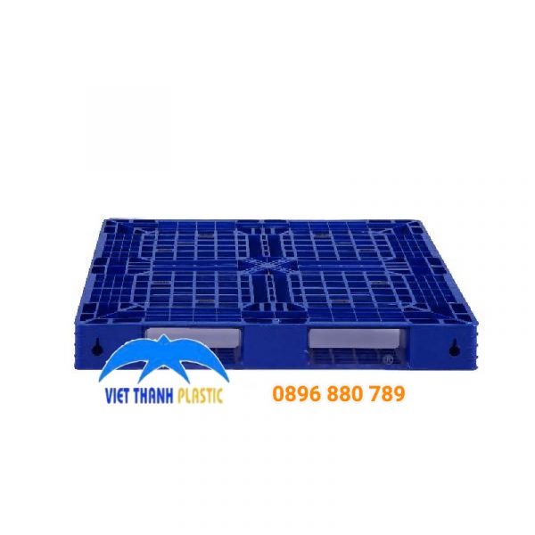 Mặt ngang pallet nhựa liền khối 1 mặt, HDPE, tải tĩnh 1.000kg
