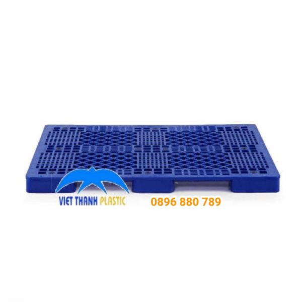 Mặt Ngang Pallet Nhựa 496T Liền Khối 1 Mặt