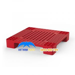 Pallet Nhựa Vuông 594 Màu Đỏ HDPE 600x600x100 mm