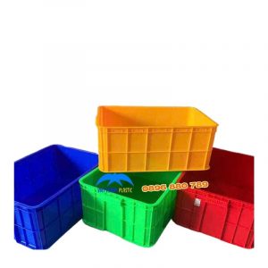 Thùng nhựa bít 2T5 HDPE 610x420x250 mm