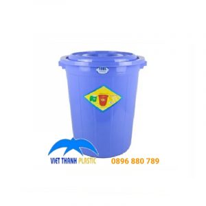 Thùng nhựa có nắp100L bền đẹp, dễ vệ sinh