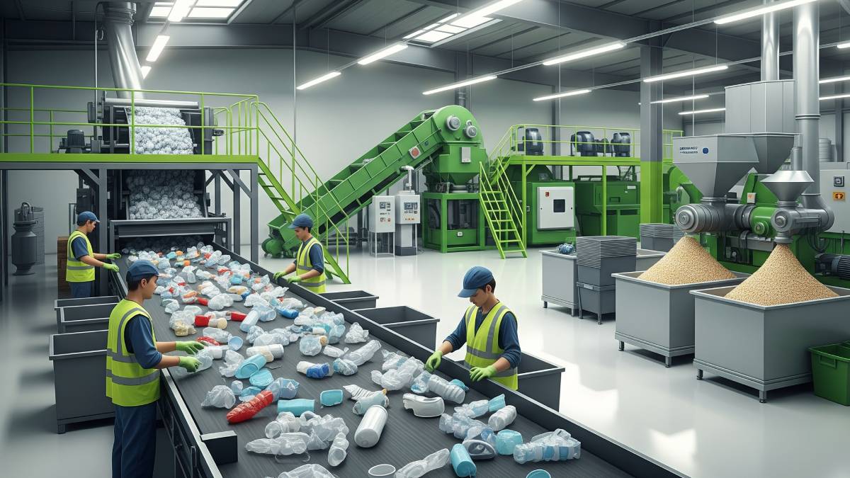 Quy trình tái chế nhựa HDPE từ thu gom đến tạo hạt tái chế