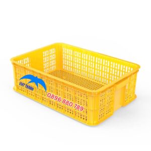 Sóng hở 1T9 nhựa HDPE màu vàng kích thước 610x420x190mm