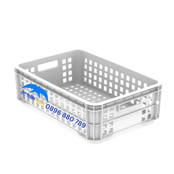 Rổ nhựa 1T8 màu trắng nhựa HDPE an toàn