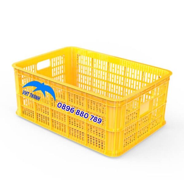 Sọt nhựa 2T5 màu vàng HDPE chính phẩm