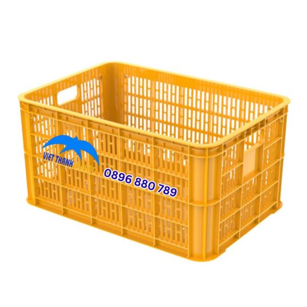 Sọt nhựa 3T1 màu vàng cao 31cm