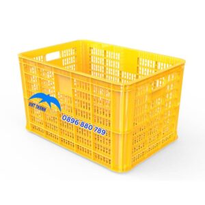Sọt nhựa 3T9 màu vàng cao 38cm