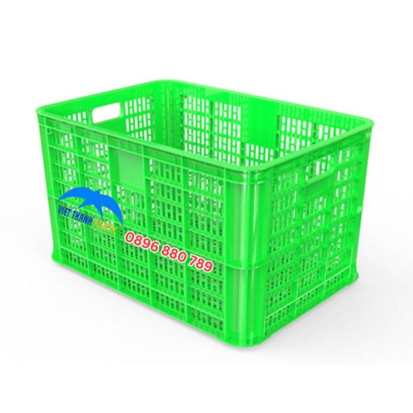 Sọt nhựa 3T9 màu xanh lá HDPE