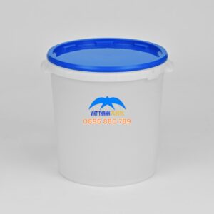 Thùng hóa chất 30 lít VT17T nắp kín màu trắng