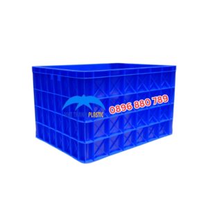 Sóng bít HS040-SB 850x630x553mm 8 bánh xe HDPE màu xanh dương
