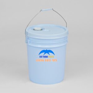 Thùng nhựa đựng sơn 20 lít VT20S nắp nhỏ quai sắt