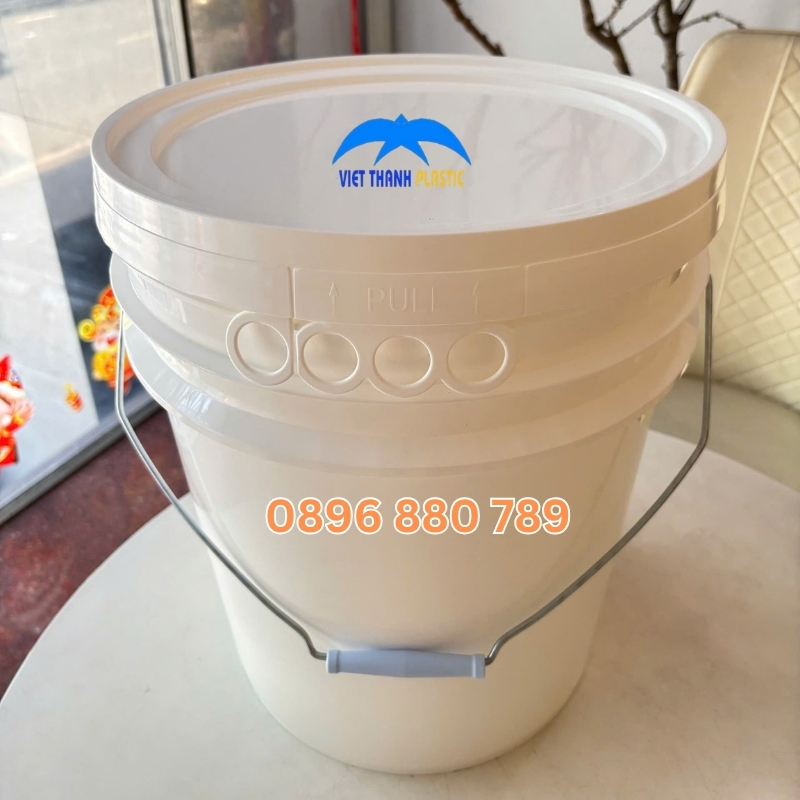 Thùng sơn 22 lít VT24S thiết kế nắp gia cường hỗ trợ xếp chồng vững chãi trong kho - phóng to