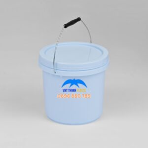 Thùng nhựa 5 lít VT05S quai sắt, xô sơn 5L bằng nhựa dùng đựng sơn