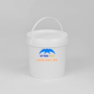 Thùng sơn 5 lít VT30S quai nhựa màu trắng
