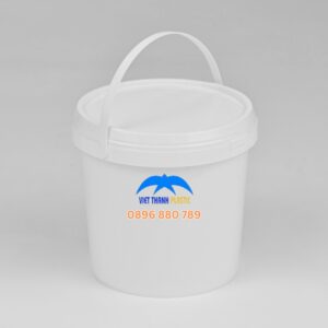 Thùng sơn 8 lít VT34S quai nhựa màu trắng