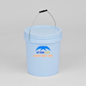 Vỏ thùng sơn 16 lít VT03S quai sắt màu trắng xanh