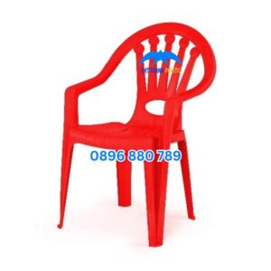 Ghế bành lớn nhựa 335 tựa lưng 5 sọc màu đỏ của Nhựa Việt Thành