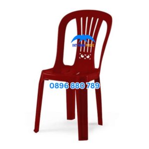 Ghế dựa bông sọc Nhựa Việt Thành màu đỏ dùng cho nhà hàng và xưởng sản xuất