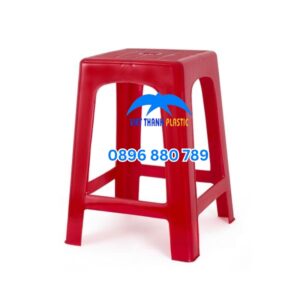 Ghế nhựa cao 225 màu đỏ chính hãng Nhựa Việt Thành cho nhà xưởng và quán ăn