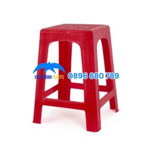 Ghế Cao Lưới 312 màu đỏ chất liệu nhựa PP nguyên sinh của Nhựa Việt Thành dùng trong nhà xưởng