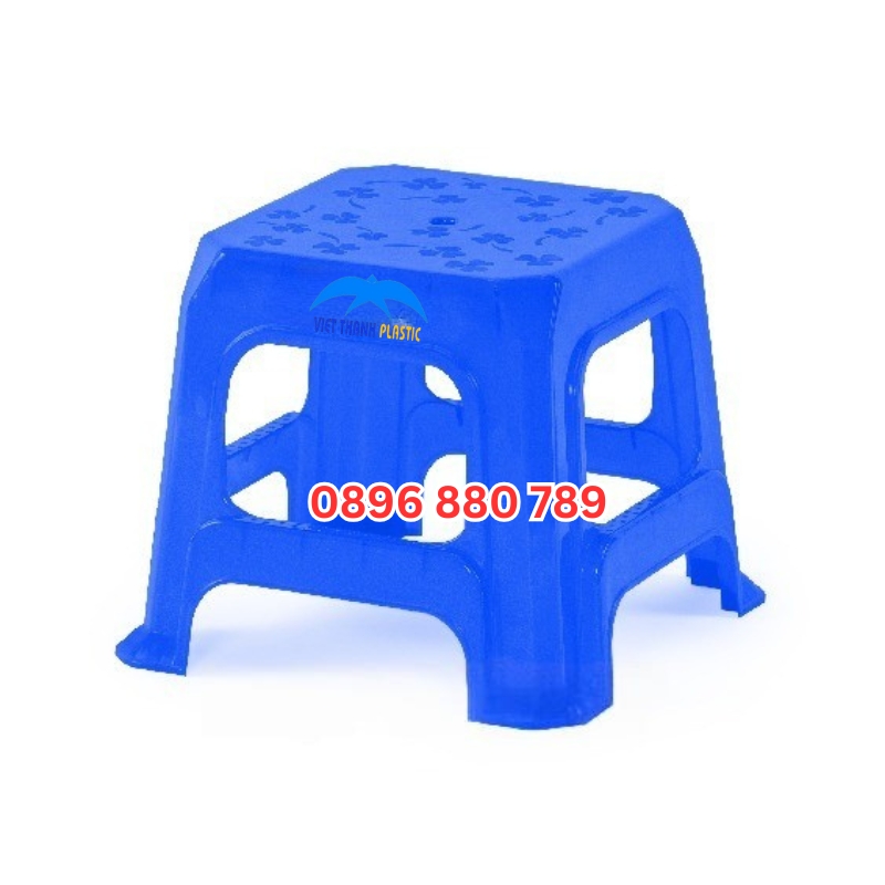 Ghế nhựa lùn 541 - Nhựa Việt Thành Ghế nhựa lùn 541 màu xanh dương chất liệu nhựa PP nguyên sinh cho nhà xưởng